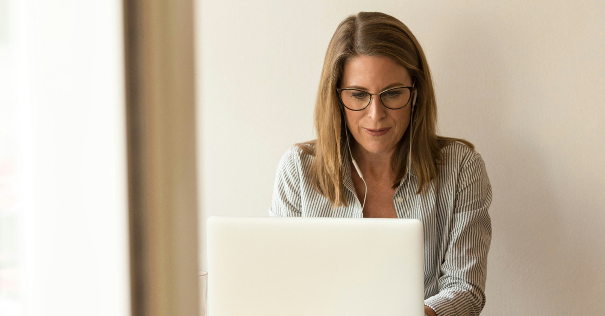 Board director using a laptop