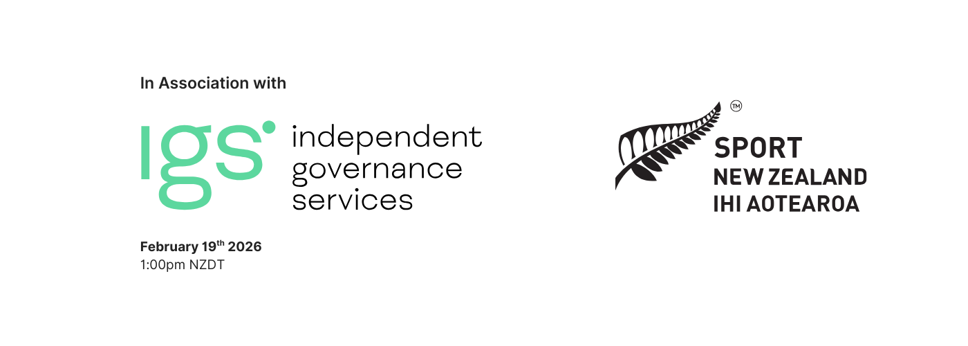 Incorporated Societies Webinar with IGS and Sport New Zealand