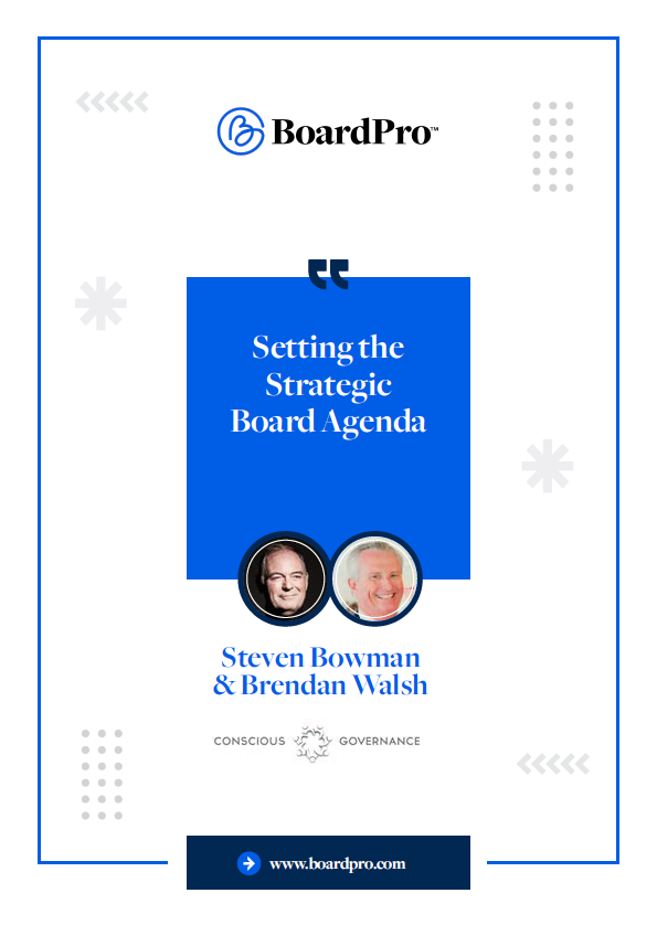 The Strategic Board Agenda