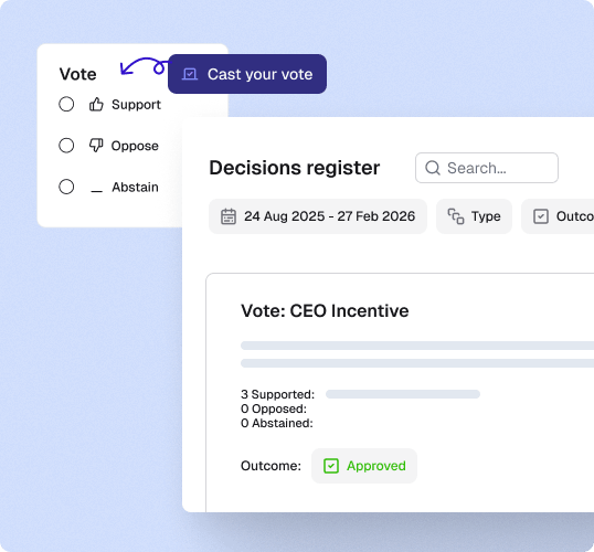 Flying minutes vote and decision outcome