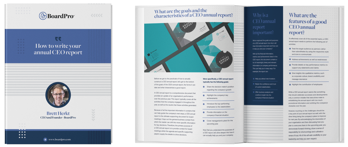 How to create your annual CEO report | BoardPro