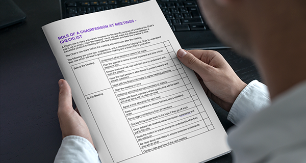 role of chairperson template