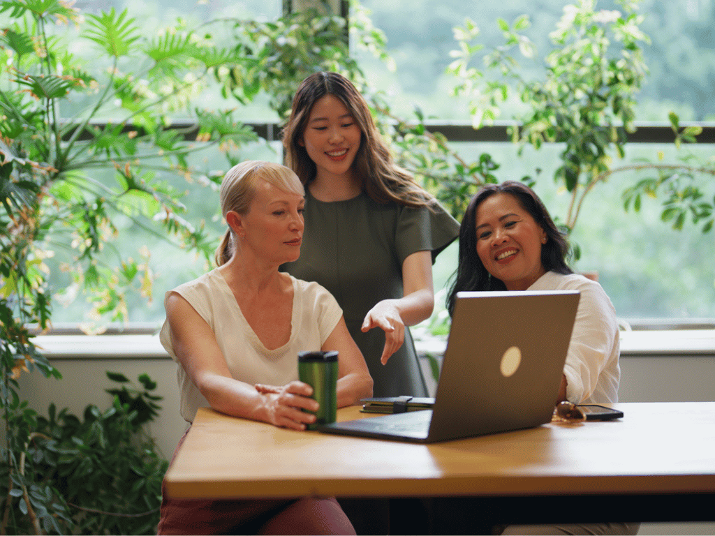 three people discussing ESG policy