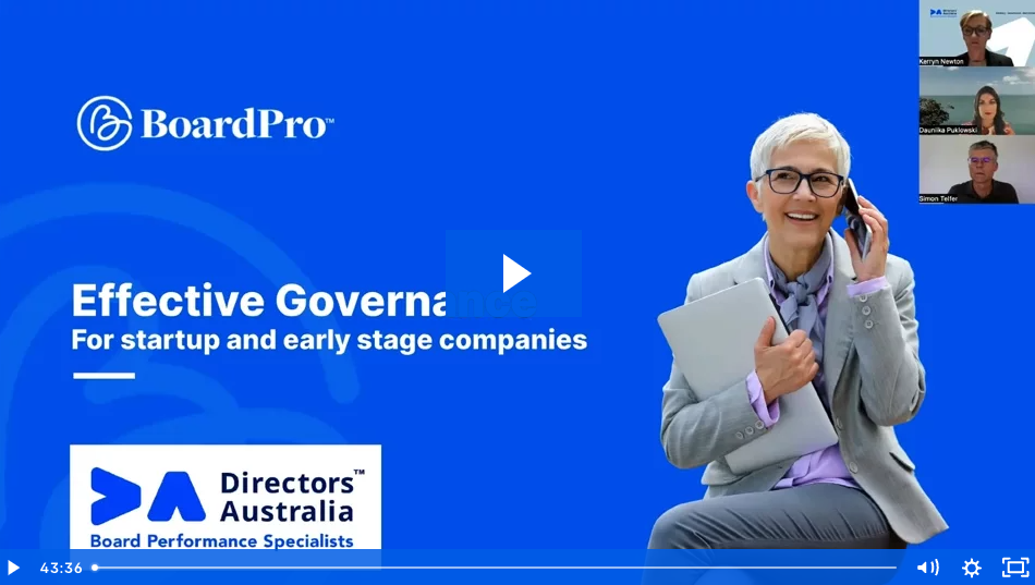 Effective Governance for start-up and early stage companies