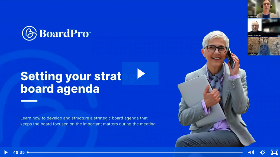 Setting the strategic board agenda