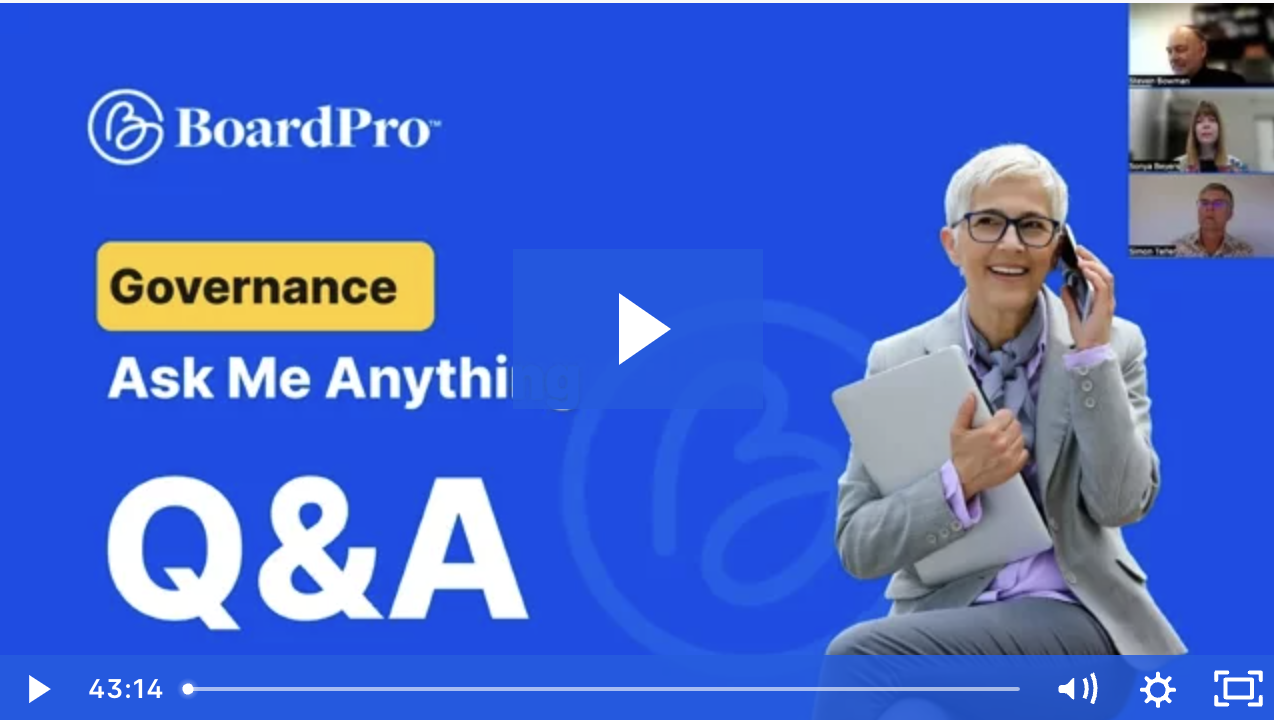 Ask me anything governance