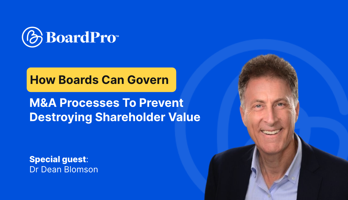 How to improve the probability of successful mergers & acquisitions through better transaction governance