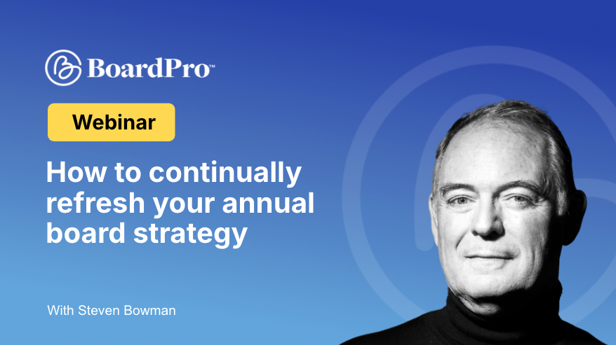 How to continually refresh your annual board strategy 