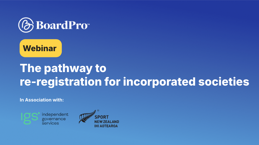 The pathway to reregistration for incorporated societies