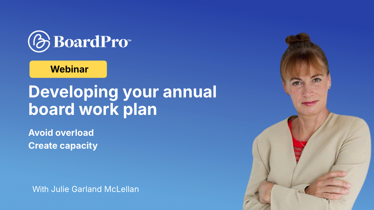 Developing your annual board work plan
