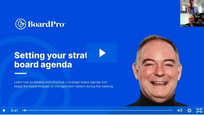 Setting the Strategic Board Agenda