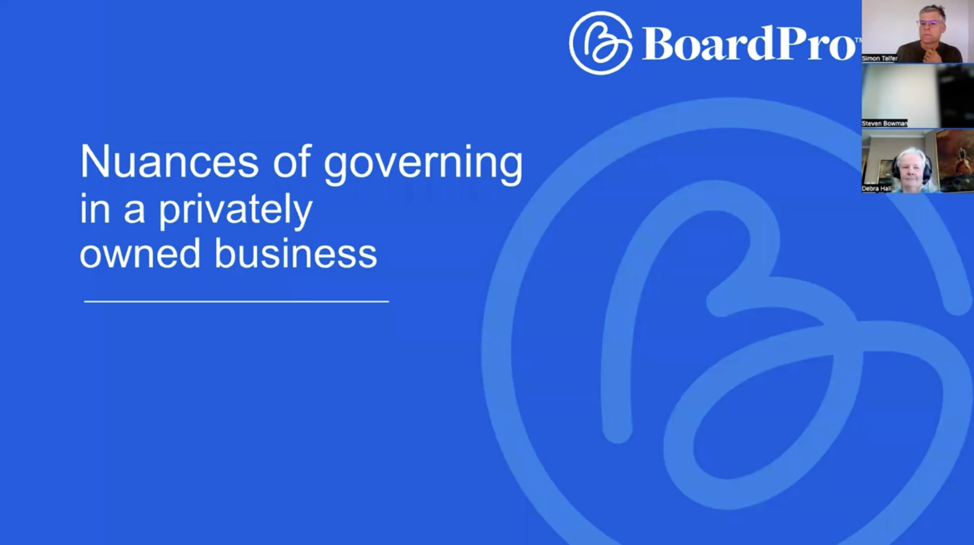 Nuances of governing in a private company